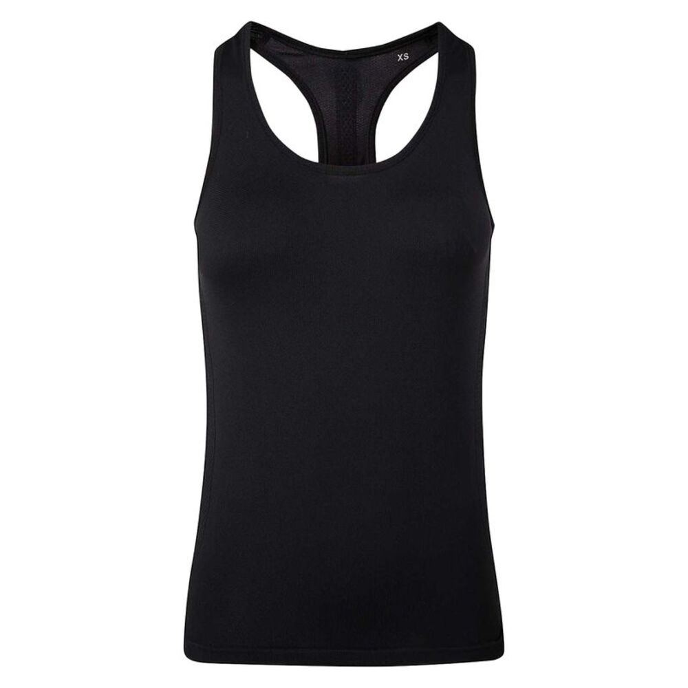 TriDri Womens/Ladies 3D Fit Sculpt Sculpted Seamless 3D Sport Undershirt / Black